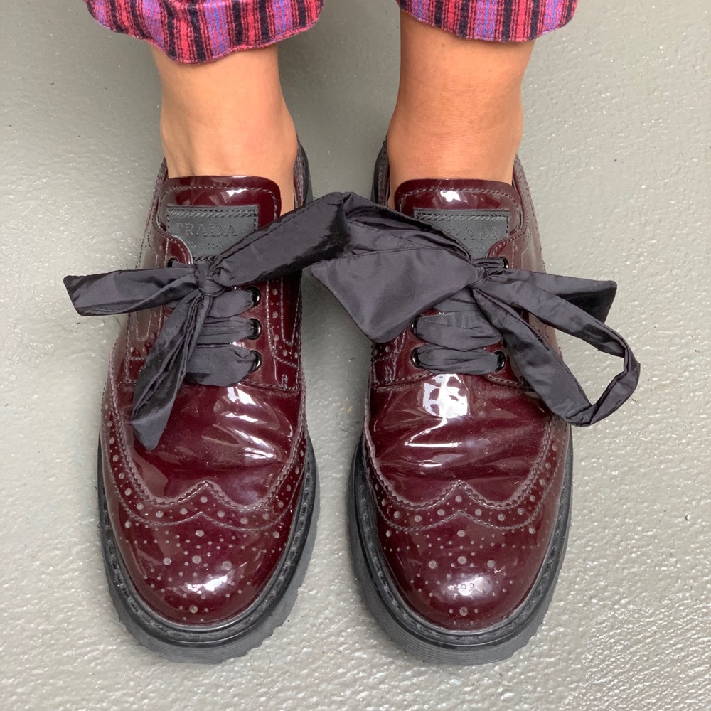 PRADA never worn Oxblood Loafers
